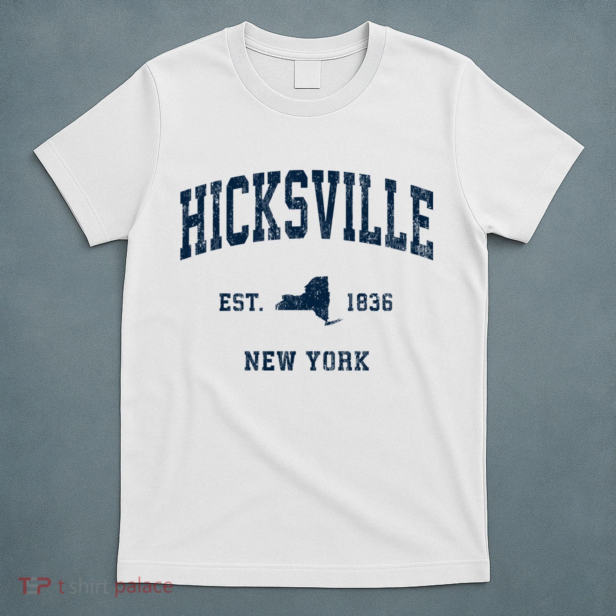 Hicksville New York Ny Vintage Athletic T-Shirt