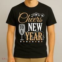 Happy New Year With Celebration New Years Eve T-Shirt thumb 3