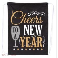 Happy New Year With Celebration New Years Eve Drawstring Bag thumb 0