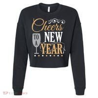 Happy New Year With Celebration New Years Eve Cropped Pullover Crew thumb 0