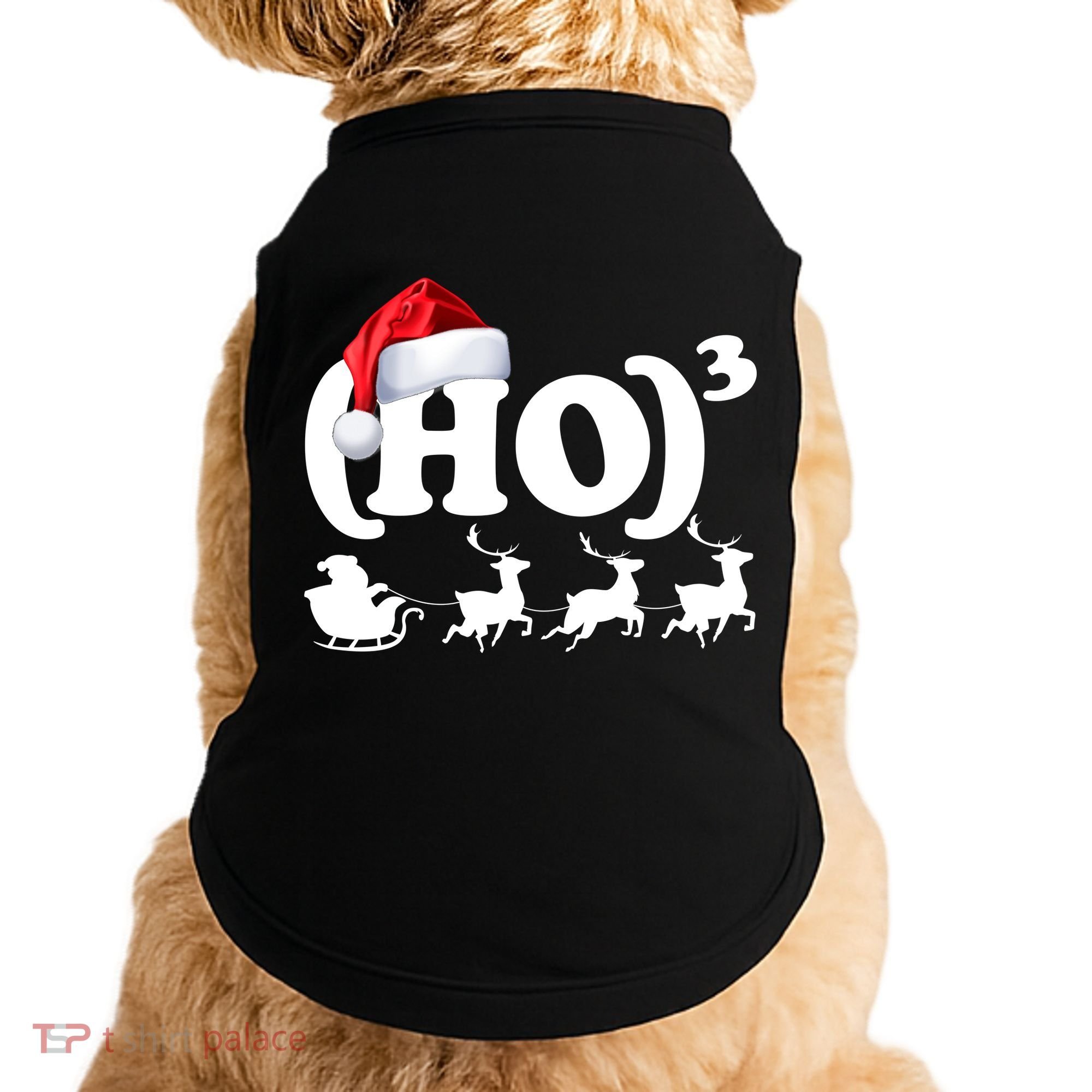 Ho Cubed Funny Christmas For Math Teachers Doggie Tank