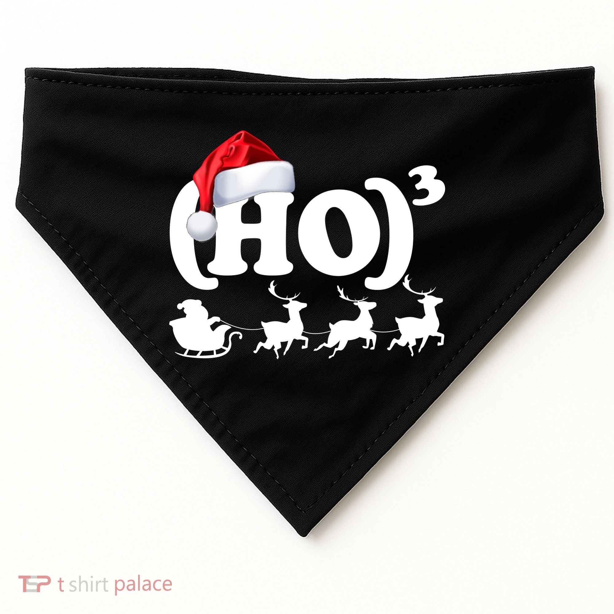 Ho Cubed Funny Christmas For Math Teachers USA-Made Doggie Bandana
