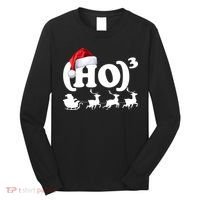 Ho Cubed Funny Christmas For Math Teachers Long Sleeve Shirt thumb 0