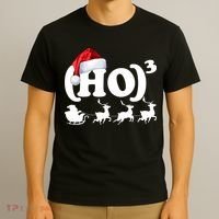 Ho Cubed Funny Christmas For Math Teachers T-Shirt thumb 3