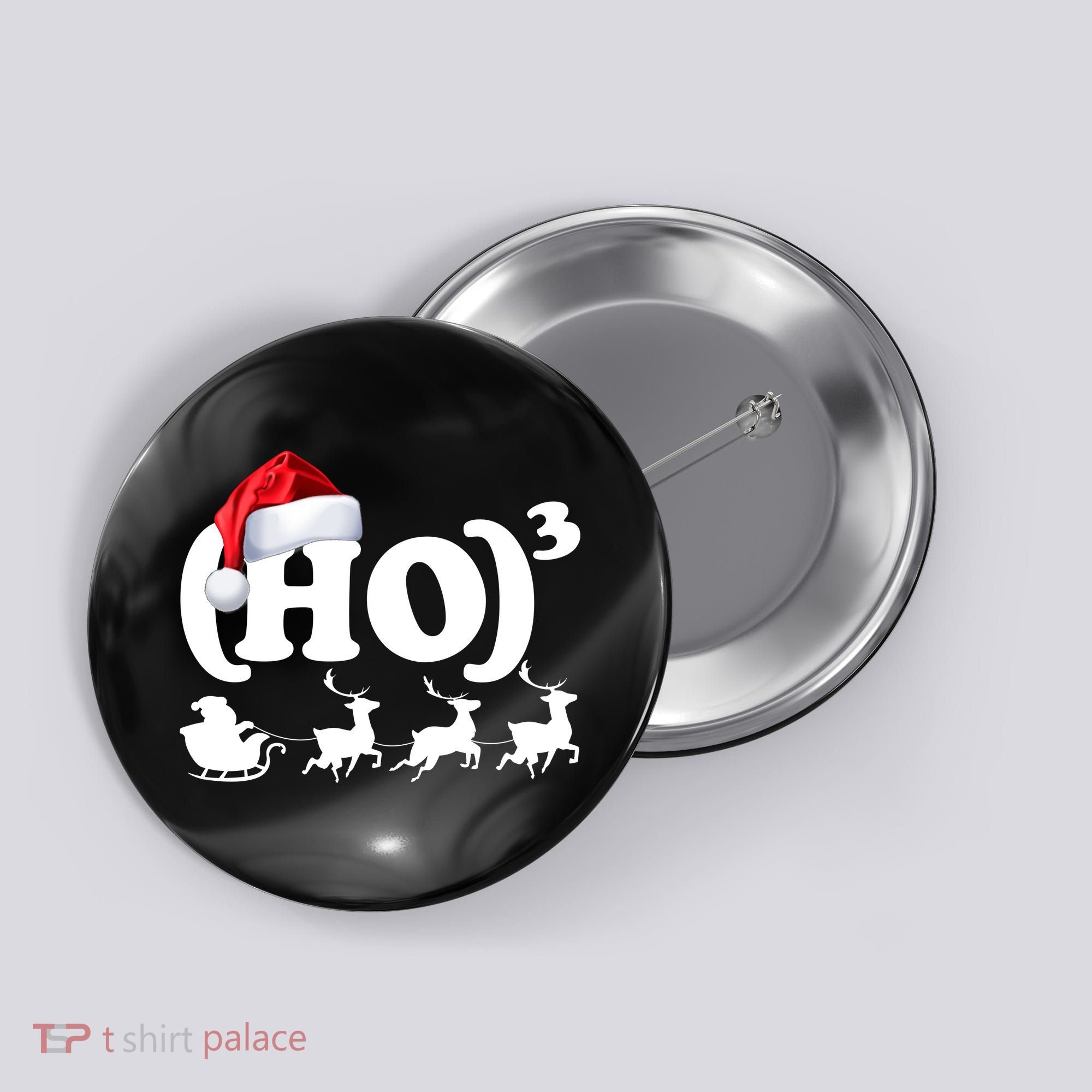 Ho Cubed Funny Christmas For Math Teachers Button