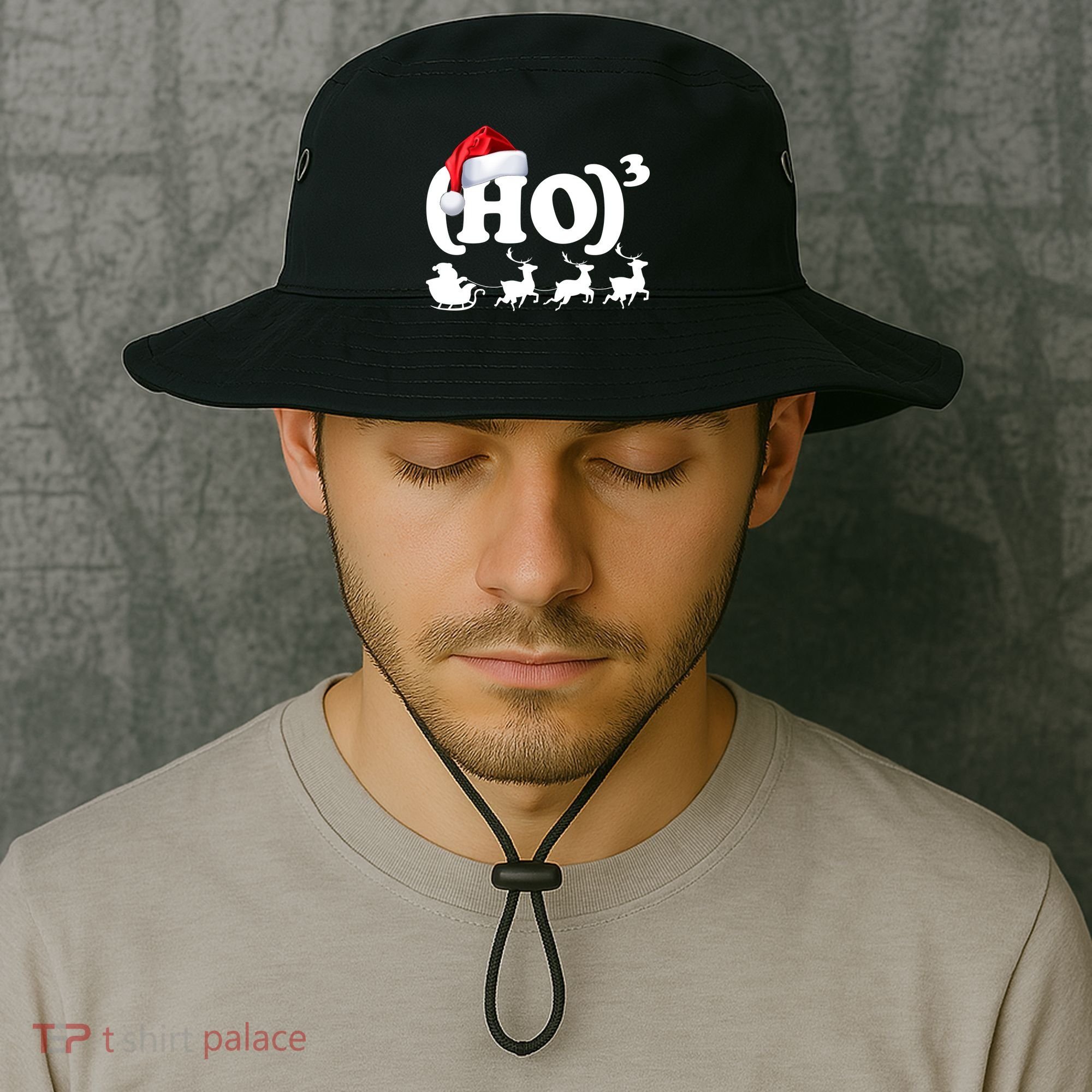 Ho Cubed Funny Christmas For Math Teachers Bucket Hat