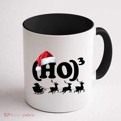 Ho Cubed Funny Christmas For Math Teachers Coffee Mug back