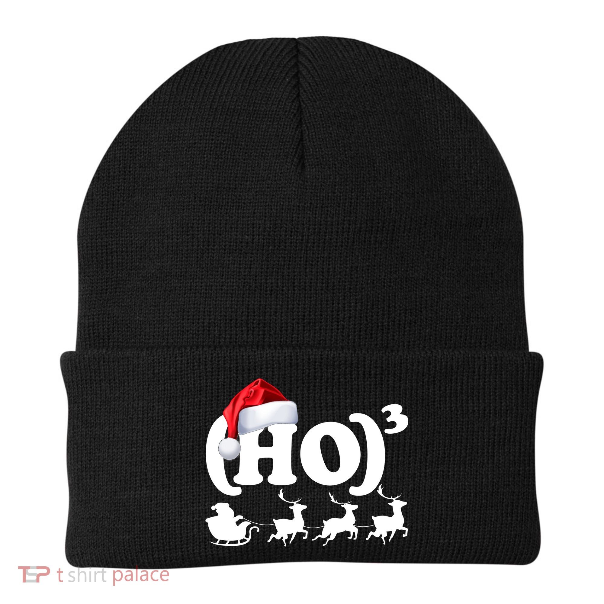 Ho Cubed Funny Christmas For Math Teachers Beanie