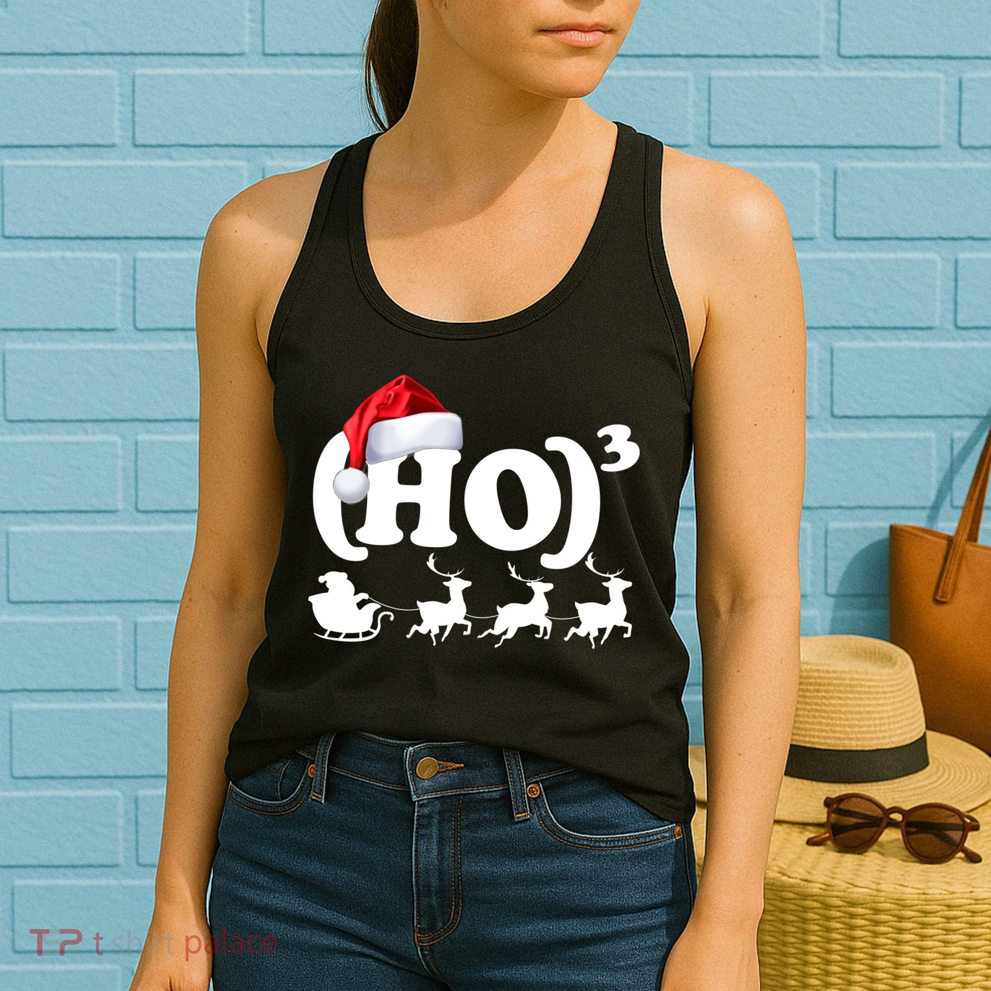 Ho Cubed Funny Christmas For Math Teachers Women's Tank Top