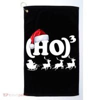 Ho Cubed Funny Christmas For Math Teachers Golf Towel thumb 0