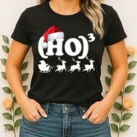 Ho Cubed Funny Christmas For Math Teachers Women's T-Shirt thumb 2