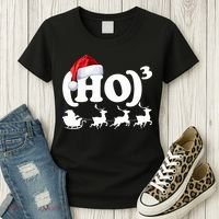 Ho Cubed Funny Christmas For Math Teachers Women's T-Shirt thumb 3