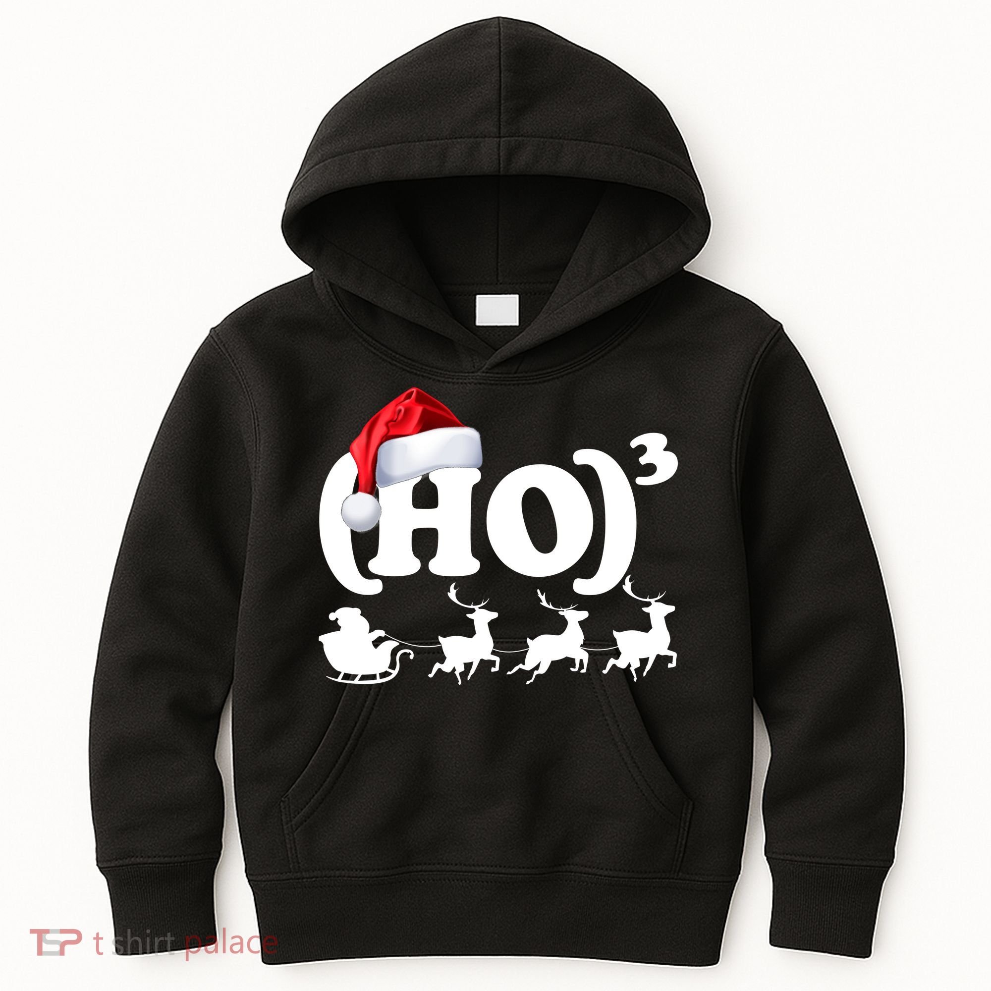 Ho Cubed Funny Christmas For Math Teachers Kids Hoodie