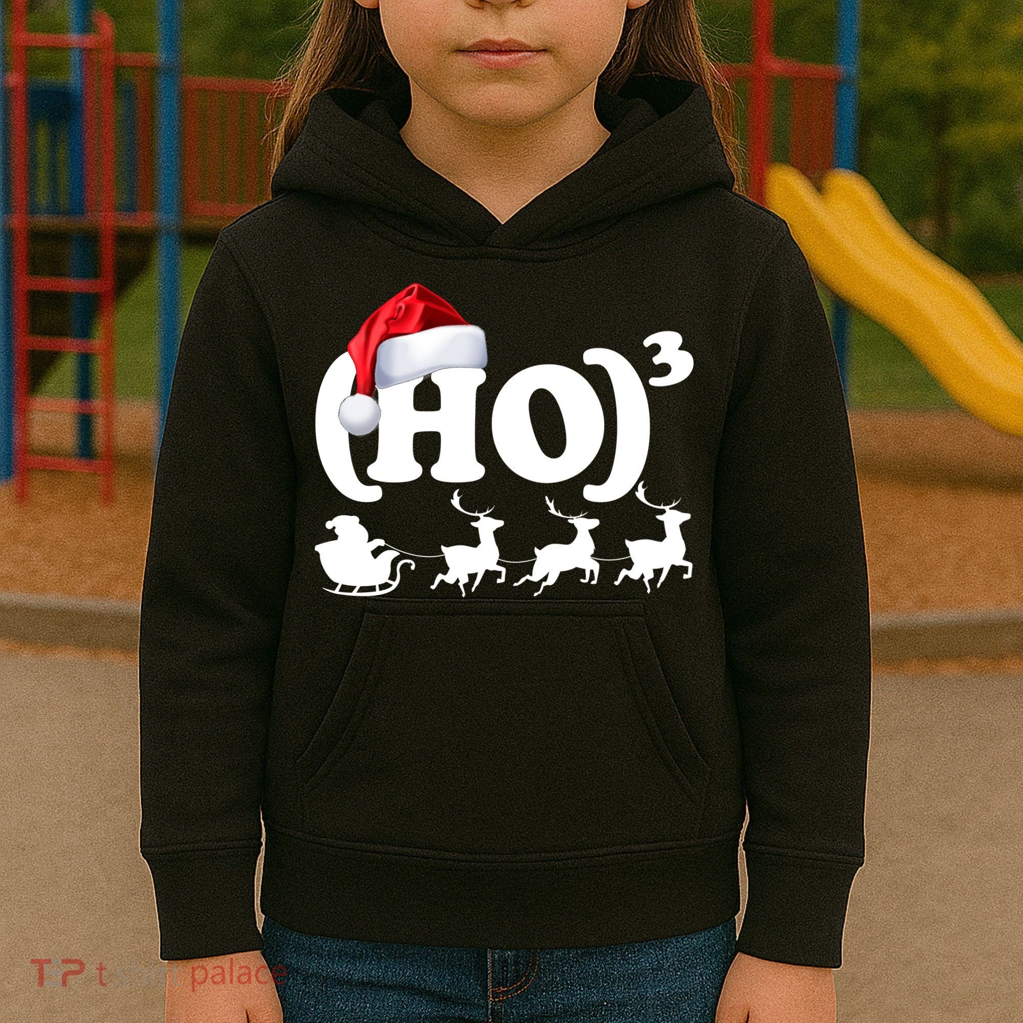 Ho Cubed Funny Christmas For Math Teachers Kids Hoodie