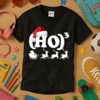 Ho Cubed Funny Christmas For Math Teachers Kids T-Shirt thumb 3
