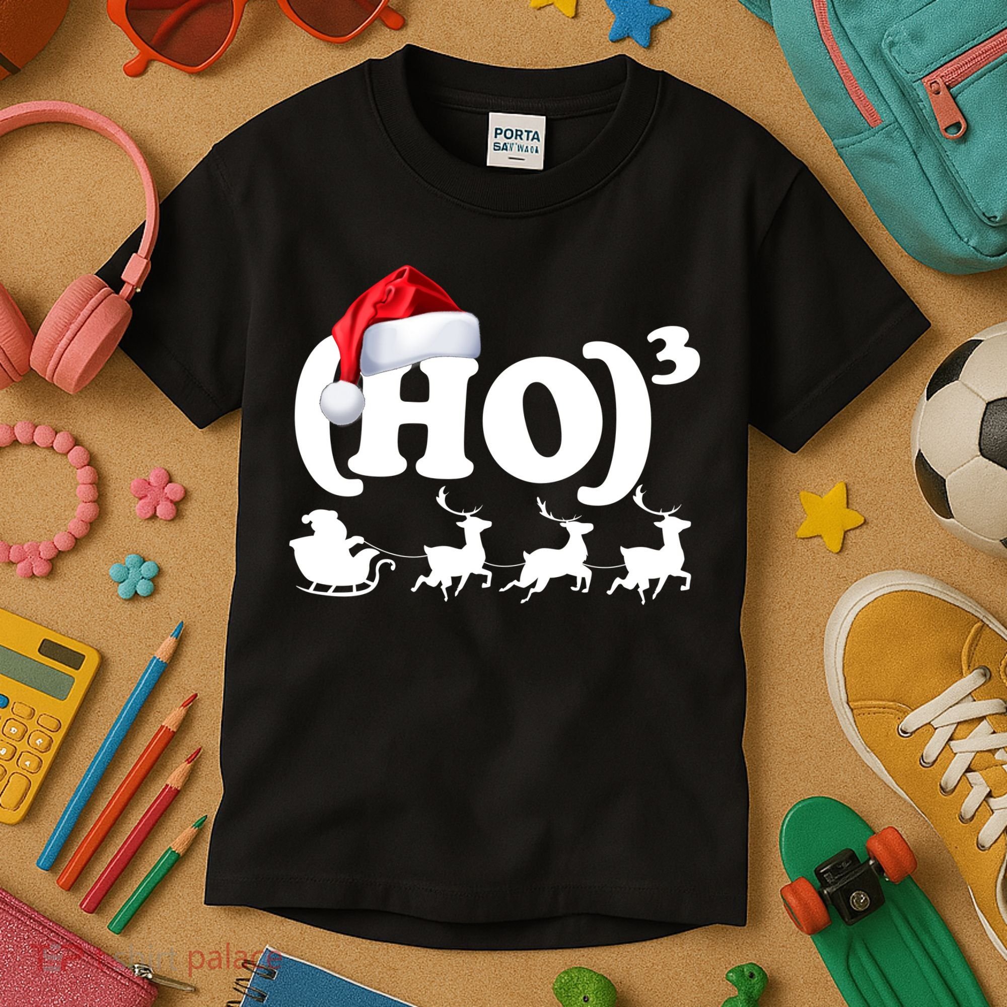 Ho Cubed Funny Christmas For Math Teachers Kids T-Shirt