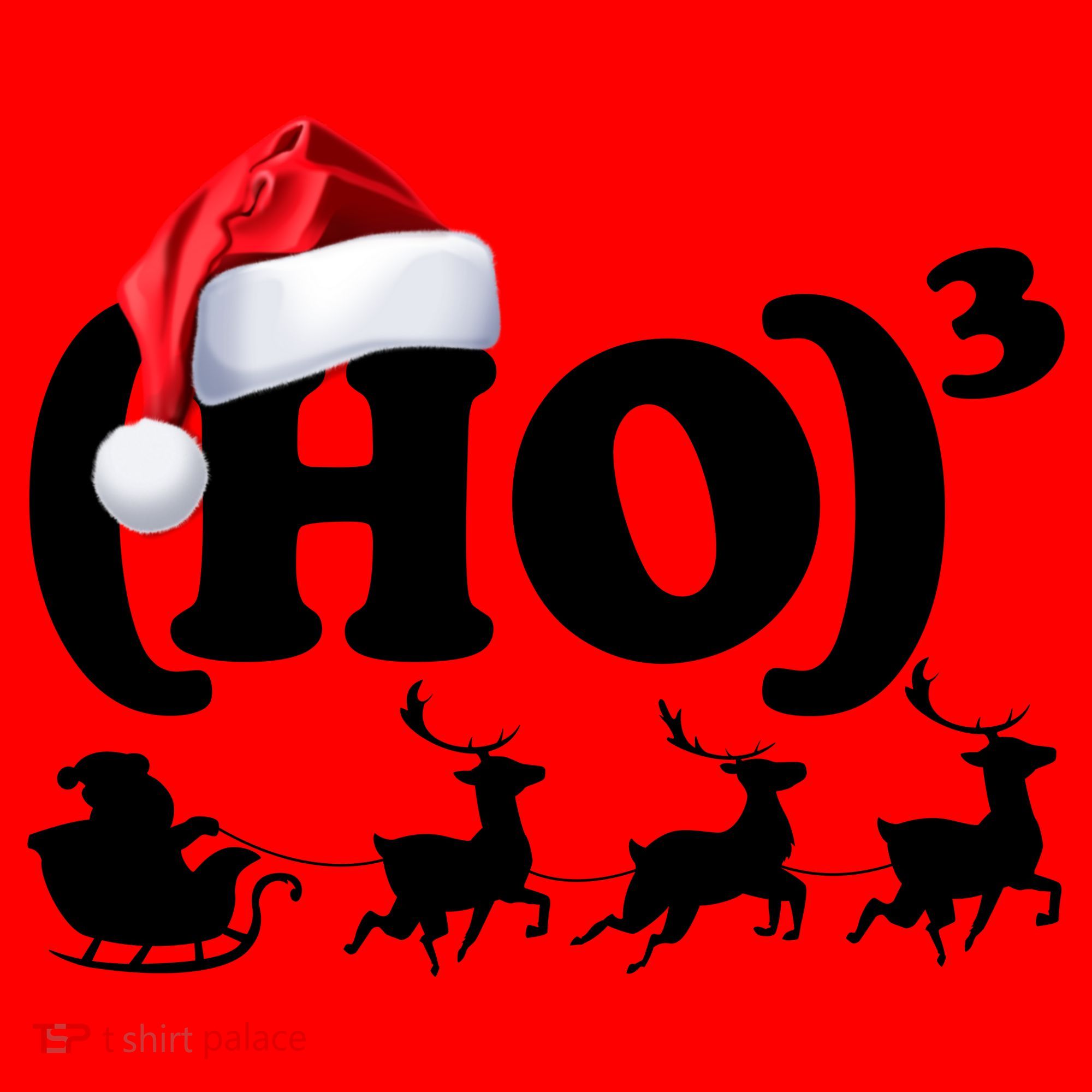Ho Cubed Funny Christmas For Math Teachers Santa Hat