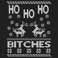 Ho Ho Ho Bitches X-Mas Ugly Christmas Golf Towel thumb 3