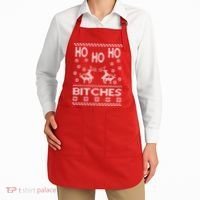Ho Ho Ho Bitches X-Mas Ugly Christmas Apron thumb 2