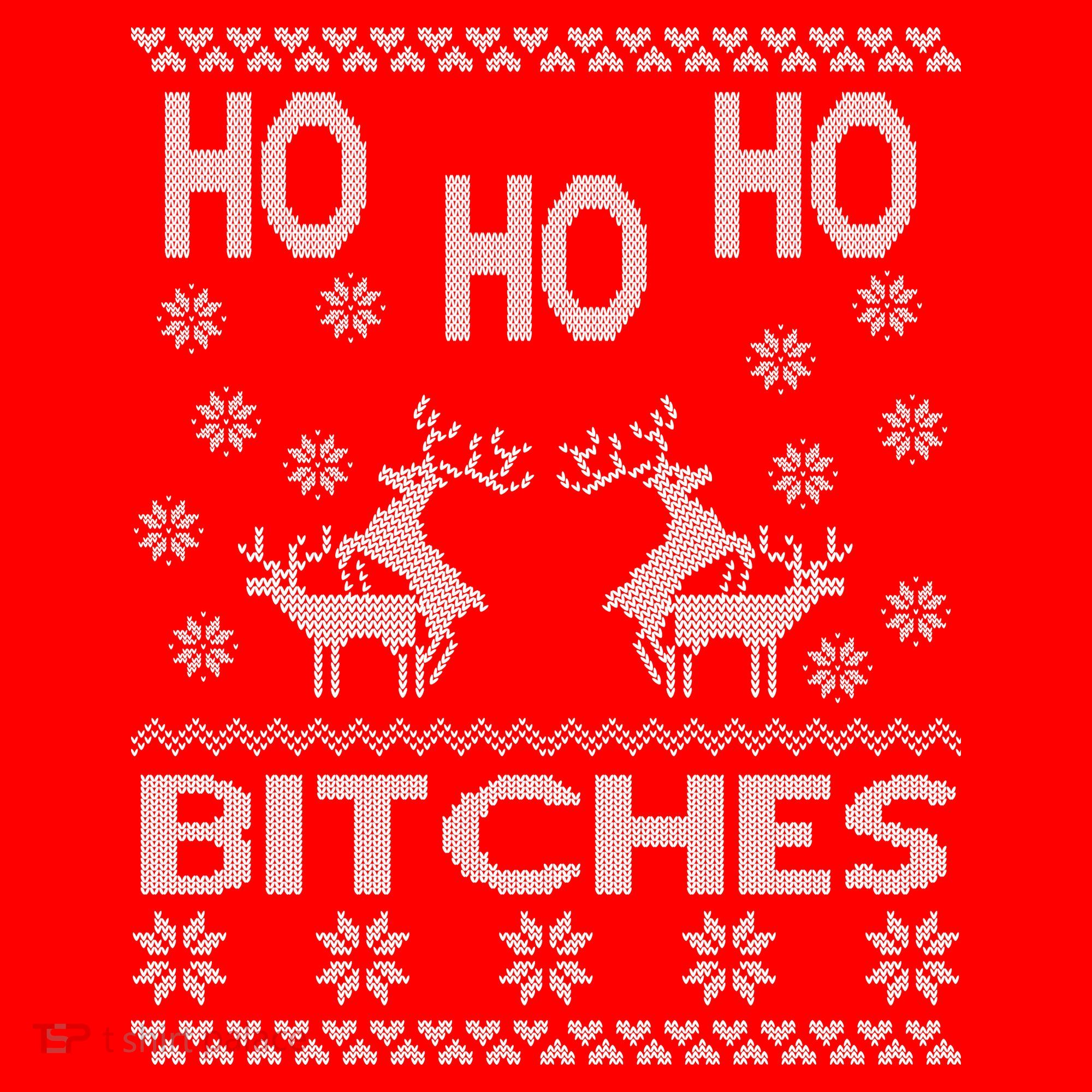 Ho Ho Ho Bitches X-Mas Ugly Christmas Mousepad