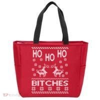 Ho Ho Ho Bitches X-Mas Ugly Christmas Tote Bag thumb 0