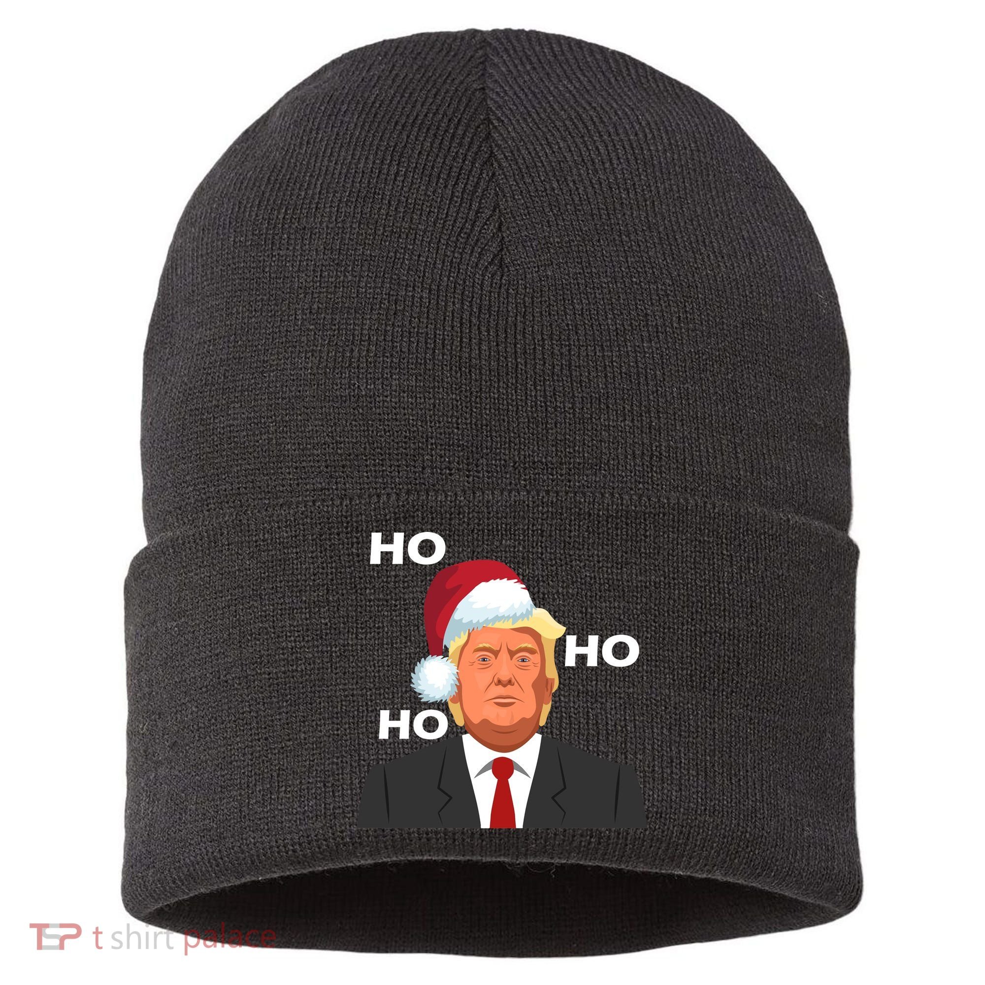 Ho Ho Ho Donald Trump Sustainable Knit Beanie