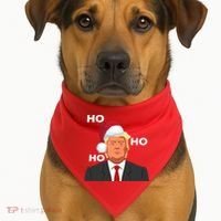 Ho Ho Ho Donald Trump USA-Made Doggie Bandana thumb 1