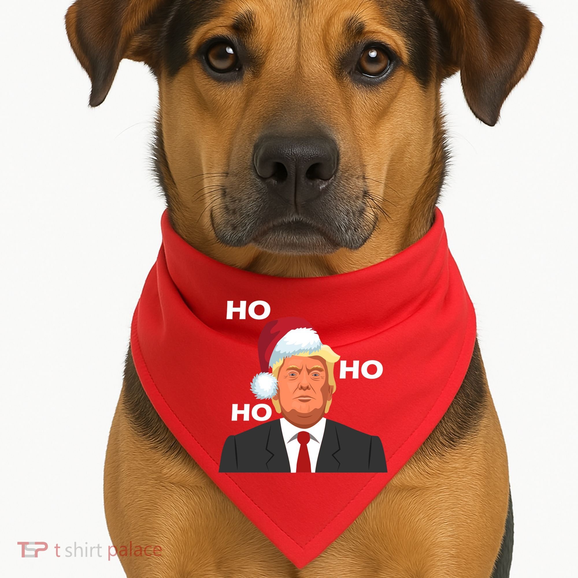 Ho Ho Ho Donald Trump USA-Made Doggie Bandana