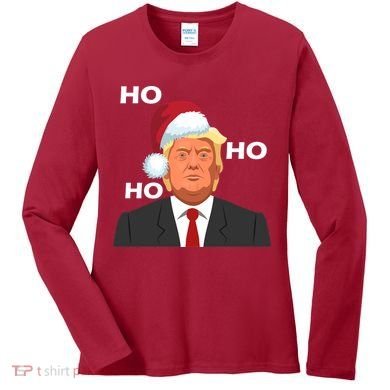 Ho Ho Ho Donald Trump Women's Long Sleeve Shirt