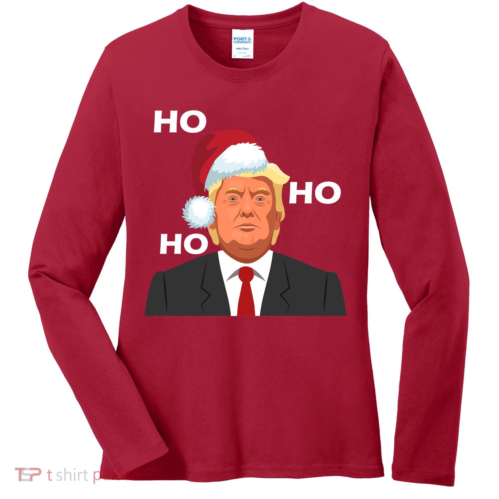 Ho Ho Ho Donald Trump Women's Long Sleeve Shirt