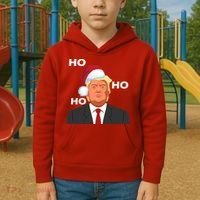 Ho Ho Ho Donald Trump Kids Hoodie thumb 2