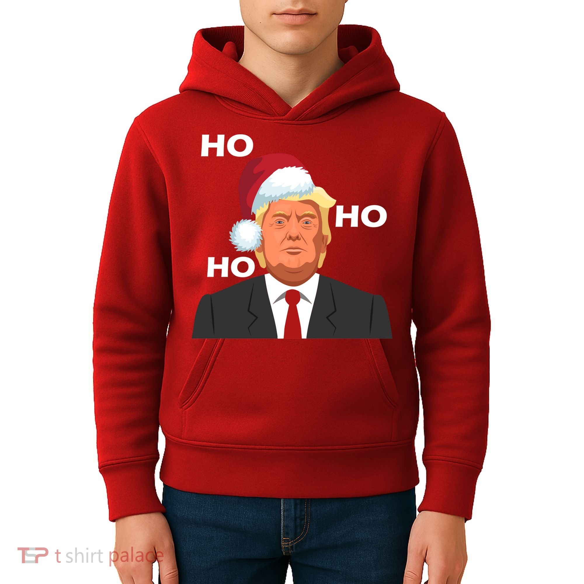 Ho Ho Ho Donald Trump Kids Hoodie