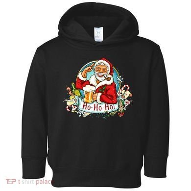 Ho-Ho-Ho Drinking Smoking Santa Claus Christmas Toddler Hoodie