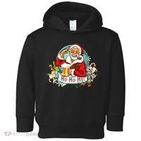 Ho-Ho-Ho Drinking Smoking Santa Claus Christmas Toddler Hoodie thumb 0