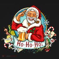 Ho-Ho-Ho Drinking Smoking Santa Claus Christmas Toddler Hoodie thumb 2