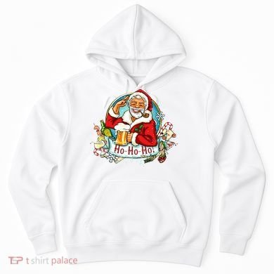 Ho-Ho-Ho Drinking Smoking Santa Claus Christmas Hoodie
