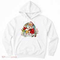 Ho-Ho-Ho Drinking Smoking Santa Claus Christmas Hoodie thumb 0