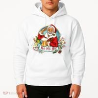 Ho-Ho-Ho Drinking Smoking Santa Claus Christmas Hoodie thumb 2