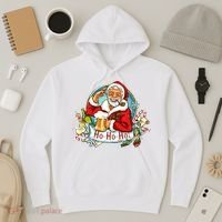 Ho-Ho-Ho Drinking Smoking Santa Claus Christmas Hoodie thumb 3