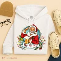 Ho-Ho-Ho Drinking Smoking Santa Claus Christmas Hoodie thumb 4