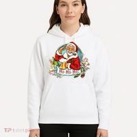 Ho-Ho-Ho Drinking Smoking Santa Claus Christmas Hoodie thumb 5