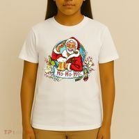 Ho-Ho-Ho Drinking Smoking Santa Claus Christmas T-Shirt thumb 4