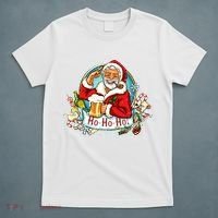 Ho-Ho-Ho Drinking Smoking Santa Claus Christmas T-Shirt thumb 5
