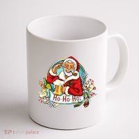 Ho-Ho-Ho Drinking Smoking Santa Claus Christmas Coffee Mug thumb 1