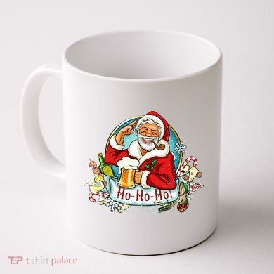 Ho-Ho-Ho Drinking Smoking Santa Claus Christmas Coffee Mug