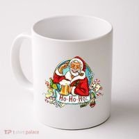 Ho-Ho-Ho Drinking Smoking Santa Claus Christmas Coffee Mug thumb 0