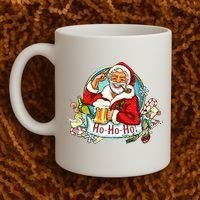 Ho-Ho-Ho Drinking Smoking Santa Claus Christmas Coffee Mug thumb 2