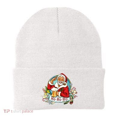 Ho-Ho-Ho Drinking Smoking Santa Claus Christmas Beanie