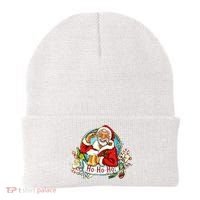 Ho-Ho-Ho Drinking Smoking Santa Claus Christmas Beanie thumb 0