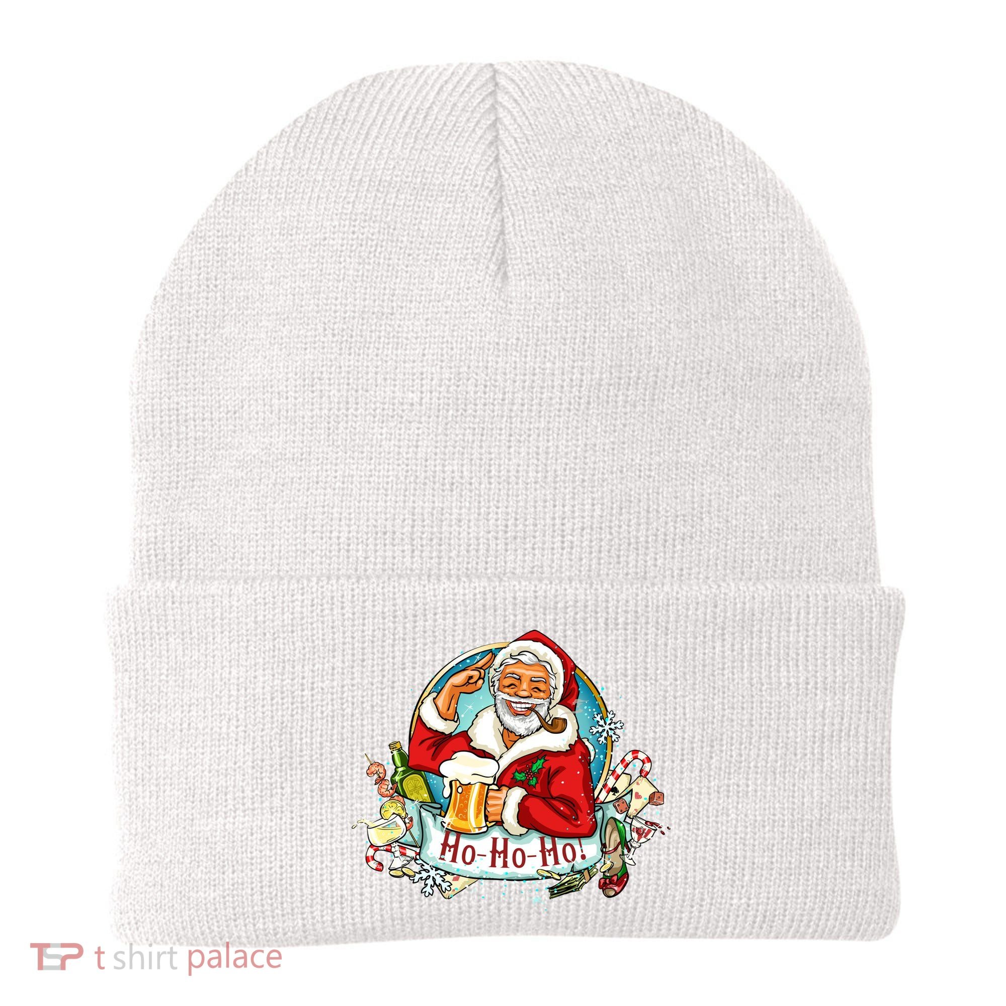 Ho-Ho-Ho Drinking Smoking Santa Claus Christmas Beanie
